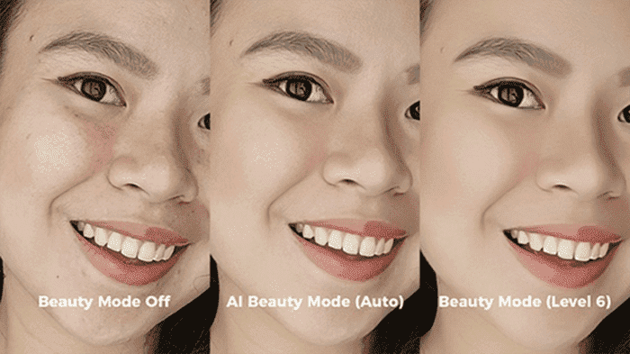 Công nghệ AI Beauty có thể tự động chỉnh sửa một cách linh hoạt và nhanh chóng những khuyết điểm trên gương mặt