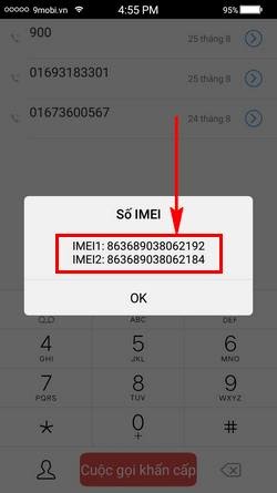 Số IMEI cho biết điện thoại vivo này được sản xuất tại Hàn Quốc